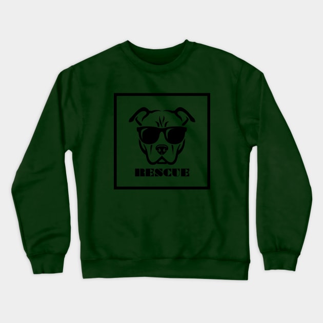 Rescue Dog Crewneck Sweatshirt by DDT Shirts